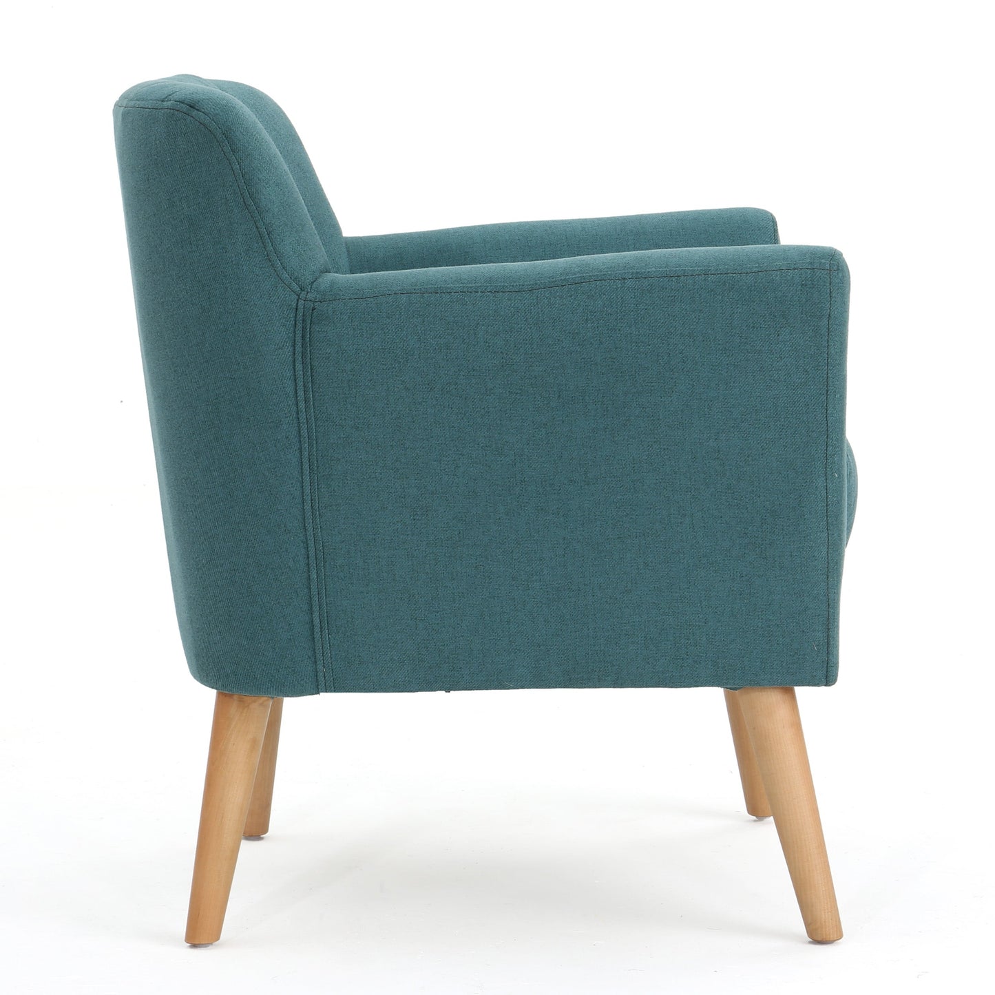 Mid Century Modern Dark Teal Fabric Club Chair