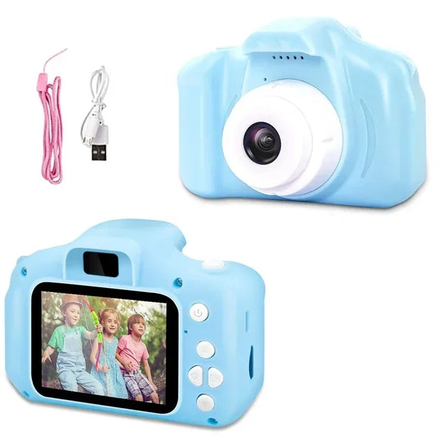 Mini Children Camera X2 Digital Vintage Camera Educational Toys Kids Projection Video Camera Outdoor Photography Toy Gifts - Korvel
