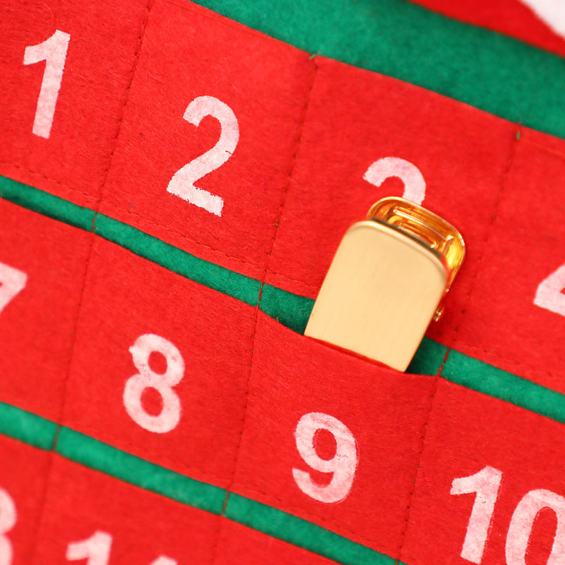 Christmas Decoration Supplies Christmas Velvet Hot Stamping Elderly Calendar Christmas Calendar Christmas Decoration Supplies - Korvel