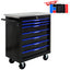 7 DRAWERS MULTIFUNCTIONAL TOOL CART WITH WHEELS-BLACK+BLUE - Korvel