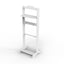 Accent Portable Garment Rack with Storage Organizer - White Finish