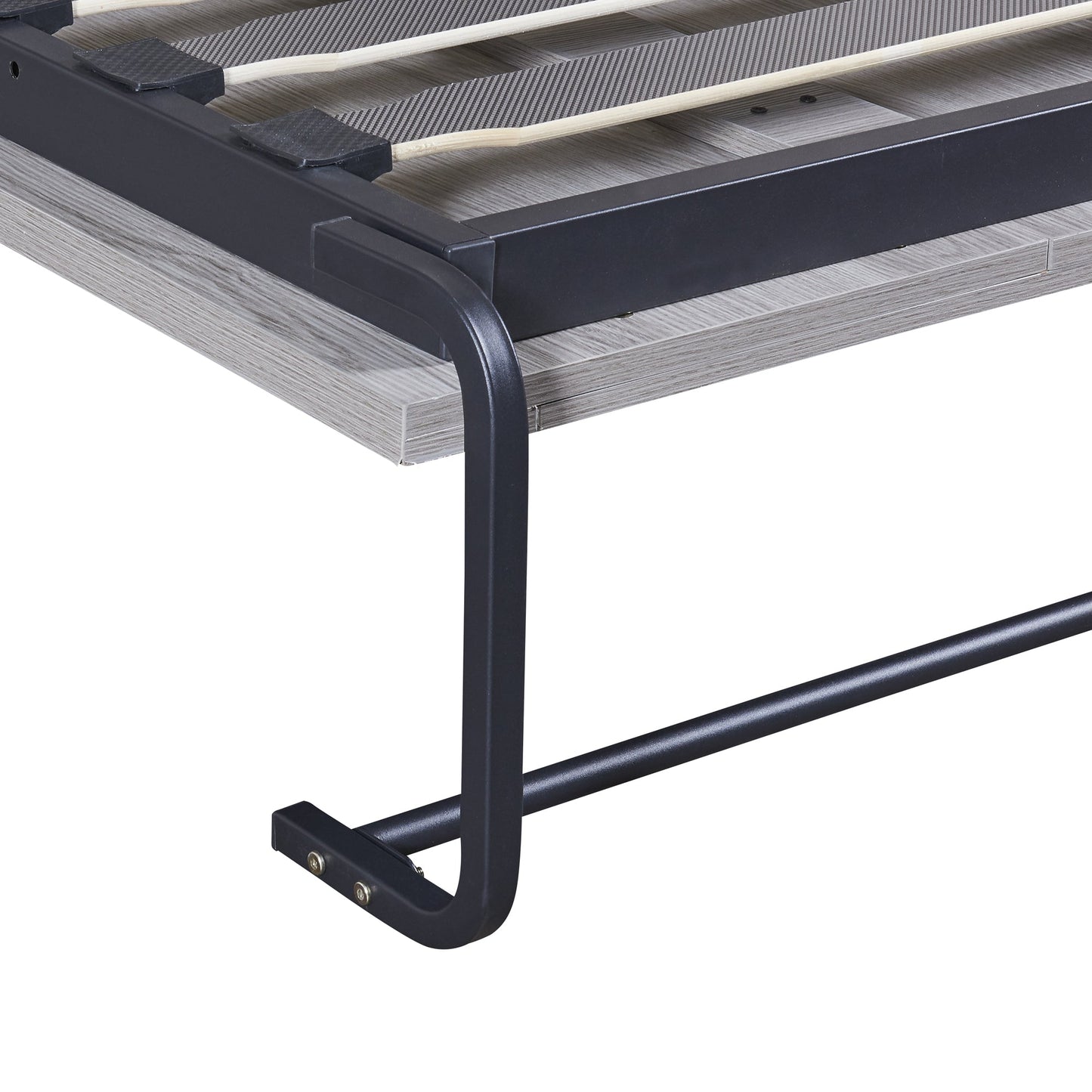 Full Size Murphy Bed, can be Folded into a Cabinet Gray - Korvel