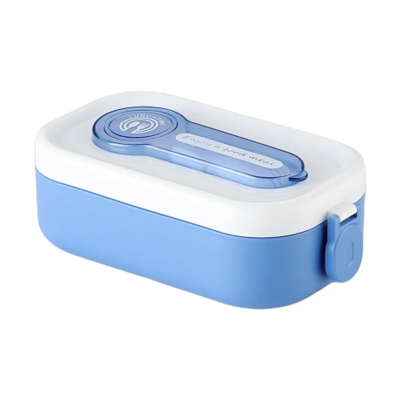 Japanese style portable microwave lunch box with cutlery sealed lunch box bento box - Korvel