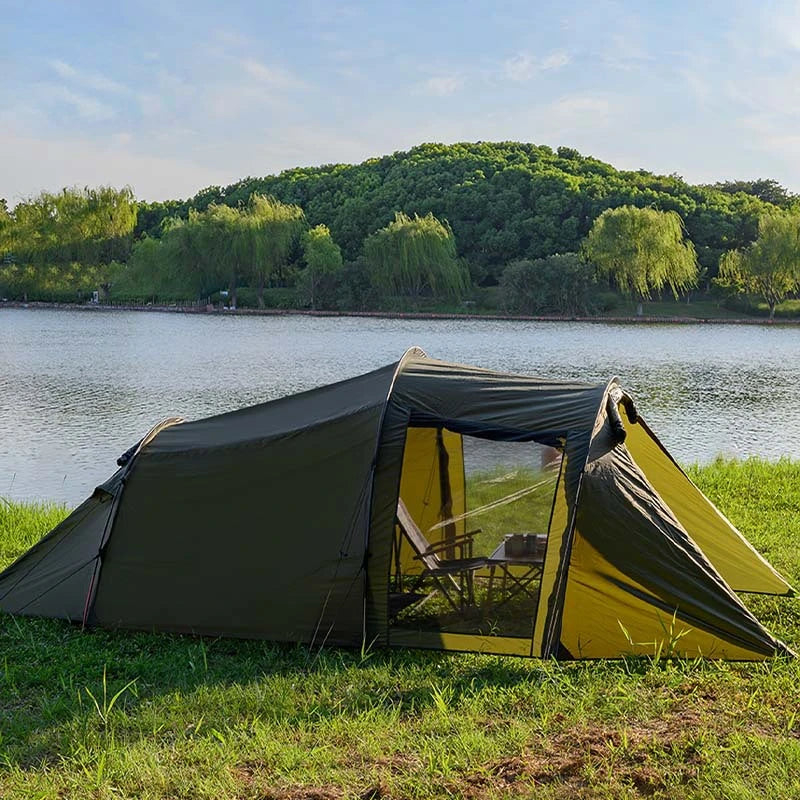 YOUSKY Tunnel Tent Outdoor Camping Supplies Equipment Folding Portable Thickened Camping Family Tent - Korvel