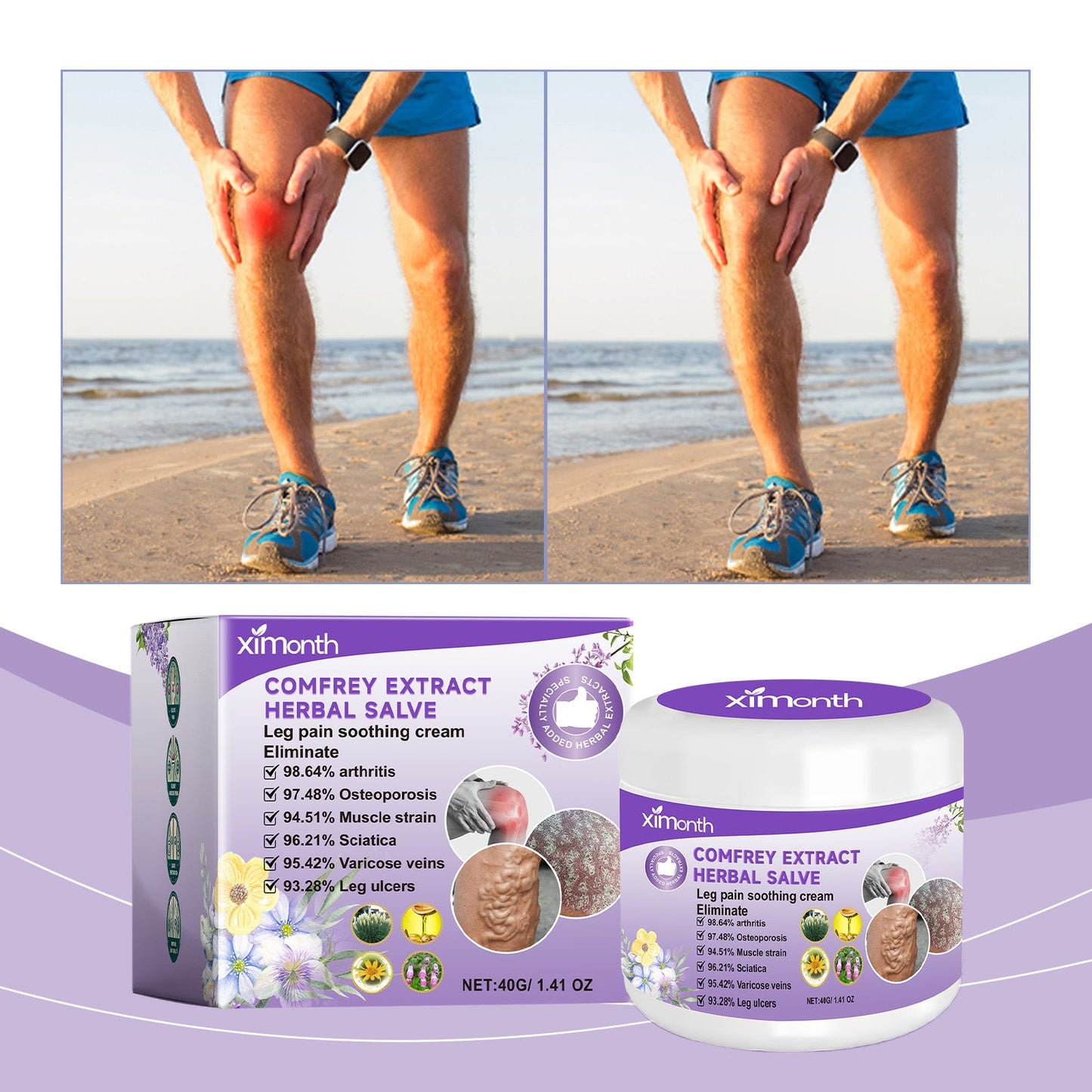 Crema Herbal Comgrass para Masaje Corporal