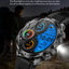 AK75 Smart Watch Flashlight  Men Outdoors Sports Fitness Tracker 700mah Large Battery BT Calling LED Light Smartwatch - Korvel
