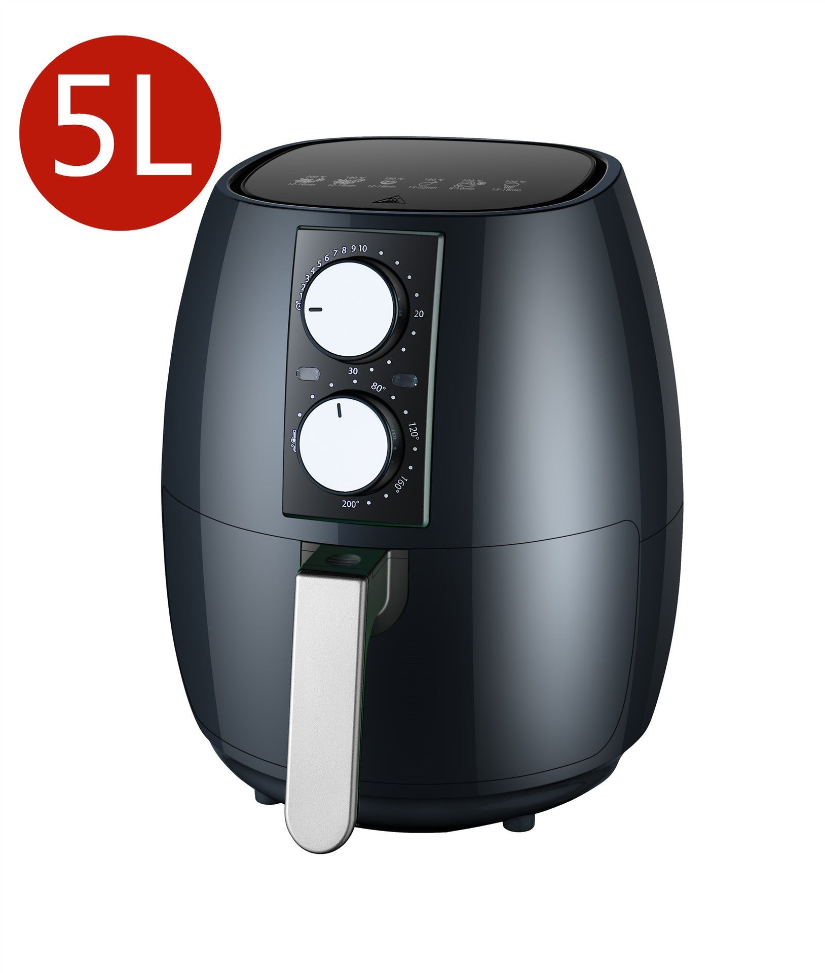 Household Smart Fryer Visual Air Fryer Electromechanical Fryer Electric Oven Smart Air Fryer 5L - Korvel