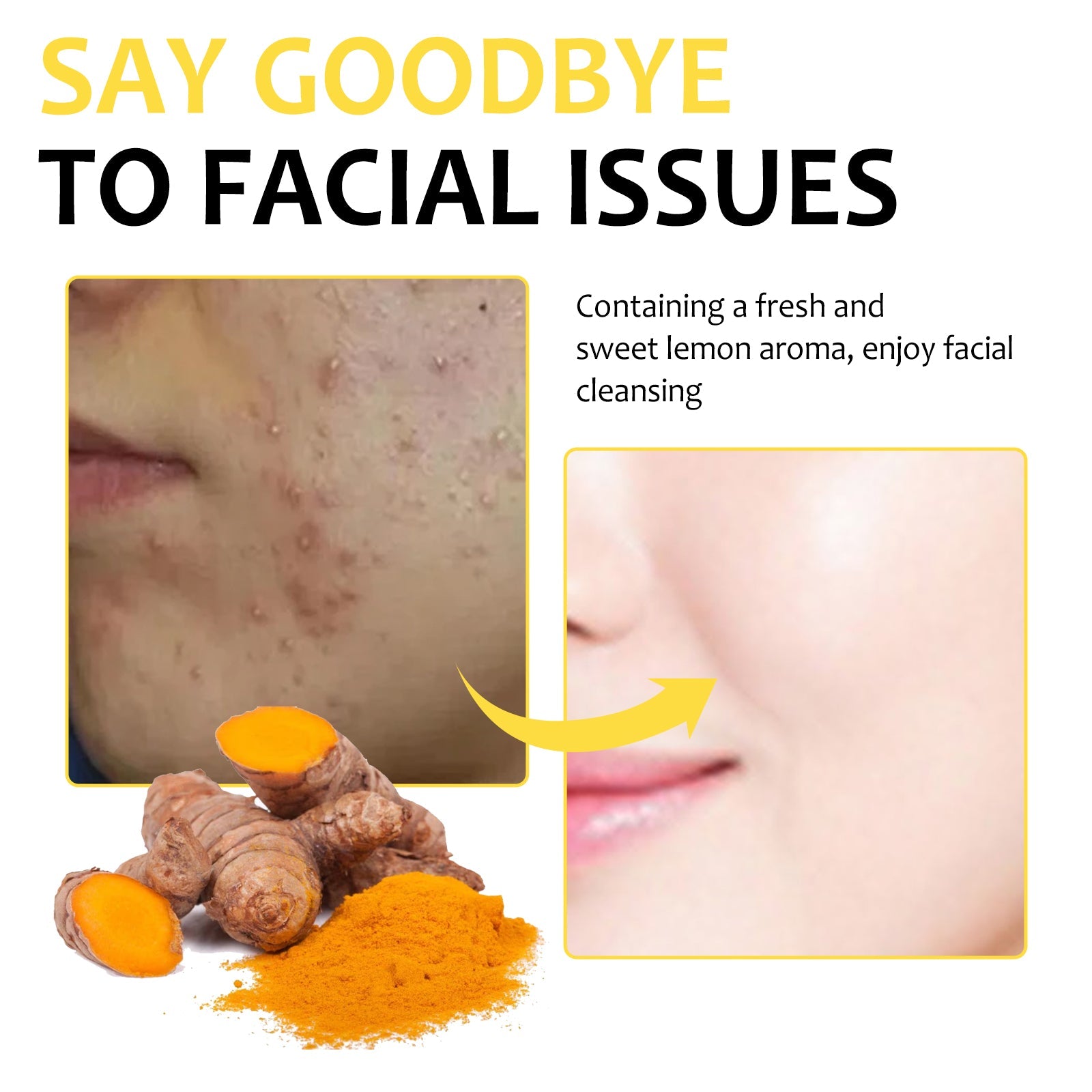 Turmeric Cleansing Pad Deeply Cleanses Skin, Removes Dirt, Controls Oil And Softens Exfoliated And Tender Ski - Korvel