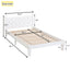Elegant Twin Bed with Button-Decorated Headboard in White