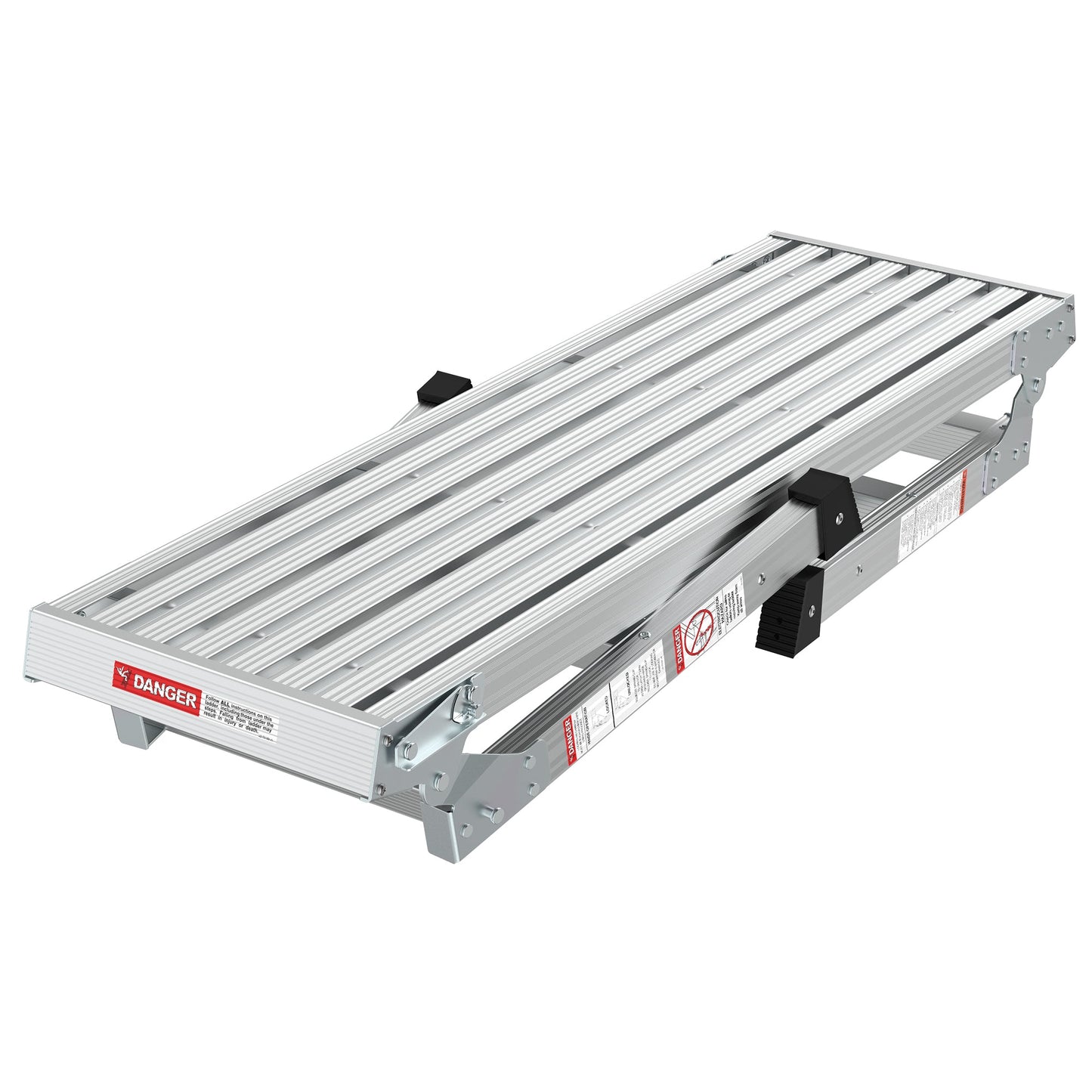 Work Platform Aluminum Portable Bench Folding Ladder ANSI Capacity 225 LBS 40" - Korvel