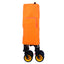 Big large capacity Folding cart Extra Long Extender Wagon Cart Folding Wagon Garden Shopping Beach Cart (black +orange) - Korvel