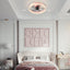 Ceiling Fans with Lights Dimmable LED Embedded installation of thin modern ceiling fans(Pink) - Korvel