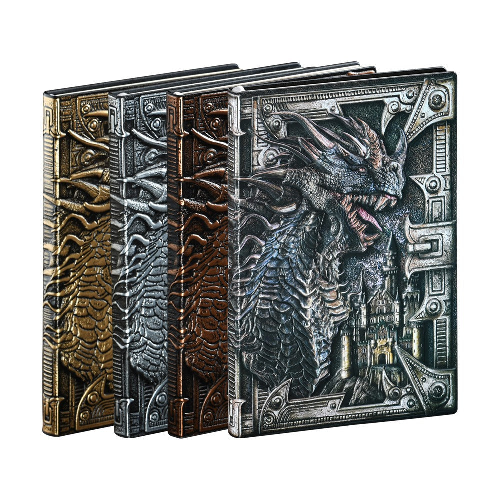 Retro Embossed Dragon Notebook - A5 European-Style Design
