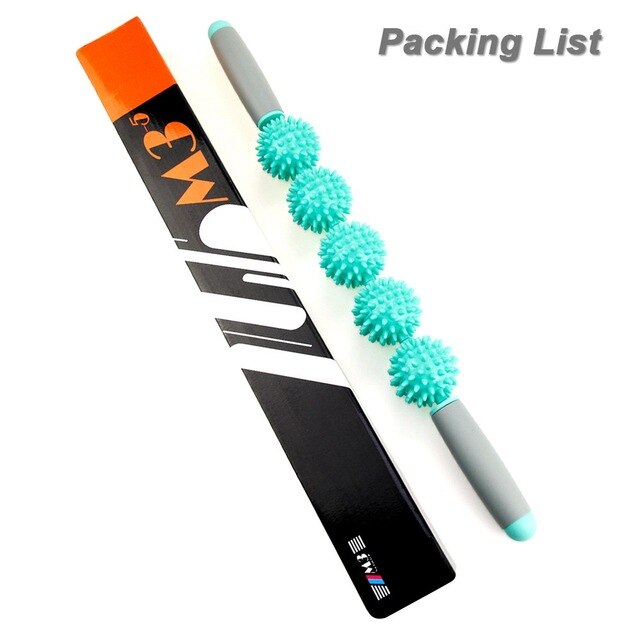 MMuscle Roller Massage Roller Stick with Point Spiky Ball Back Roller - Korvel
