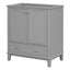 30-Inch Gray Bathroom Vanity Base Only