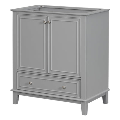 30-Inch Gray Bathroom Vanity Base Only