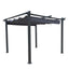 10x10 Ft Outdoor Retractable Pergola with Canopy - Gray