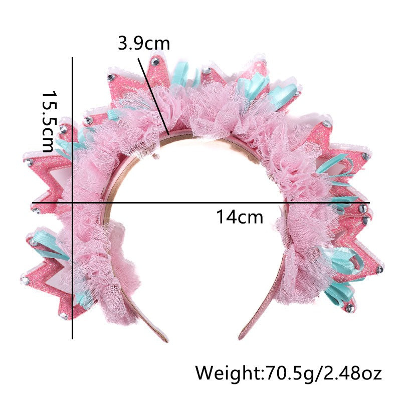 Fashionable new fabric crown hairband for women - Korvel