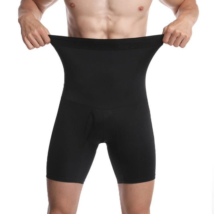 Caleçons longs respirants à taille haute pour hommes à double couche