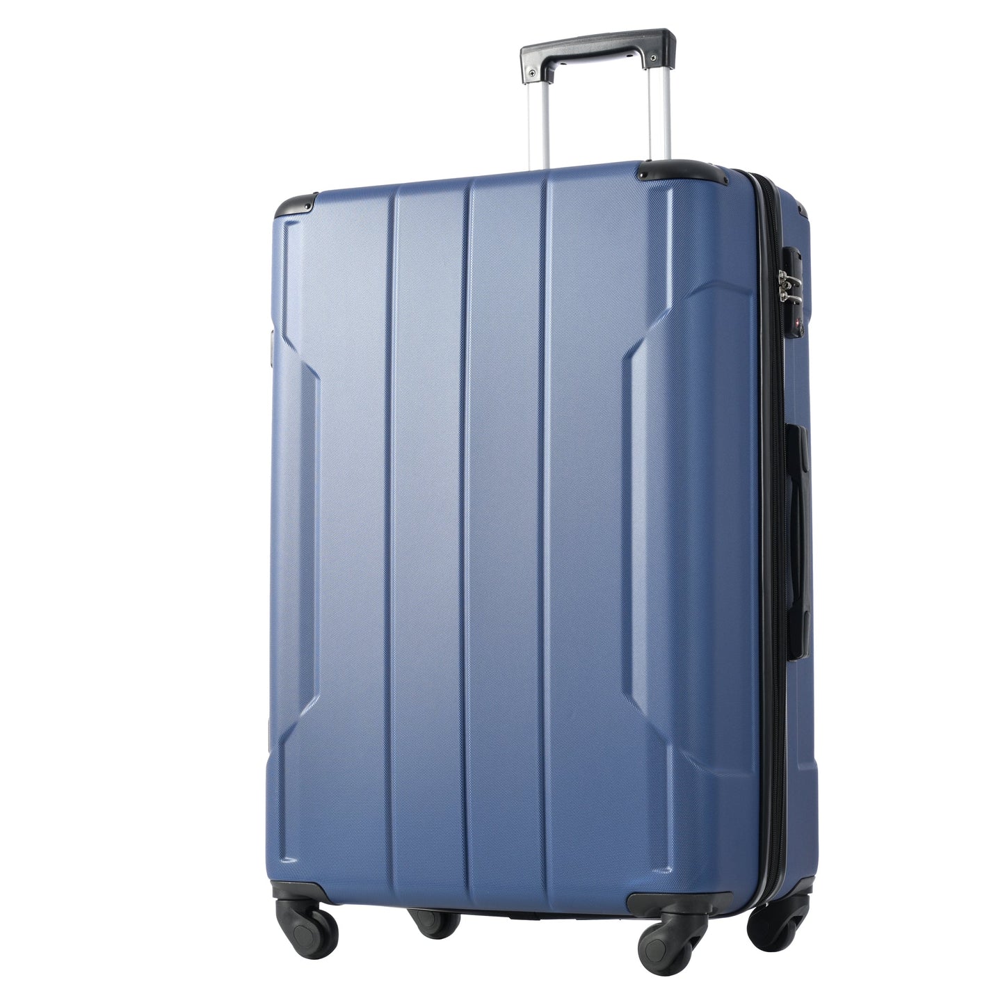 Hardshell Luggage Sets 3 Pcs Spinner Suitcase with TSA Lock Lightweight 20''24''28'' Blue + ABS - Korvel