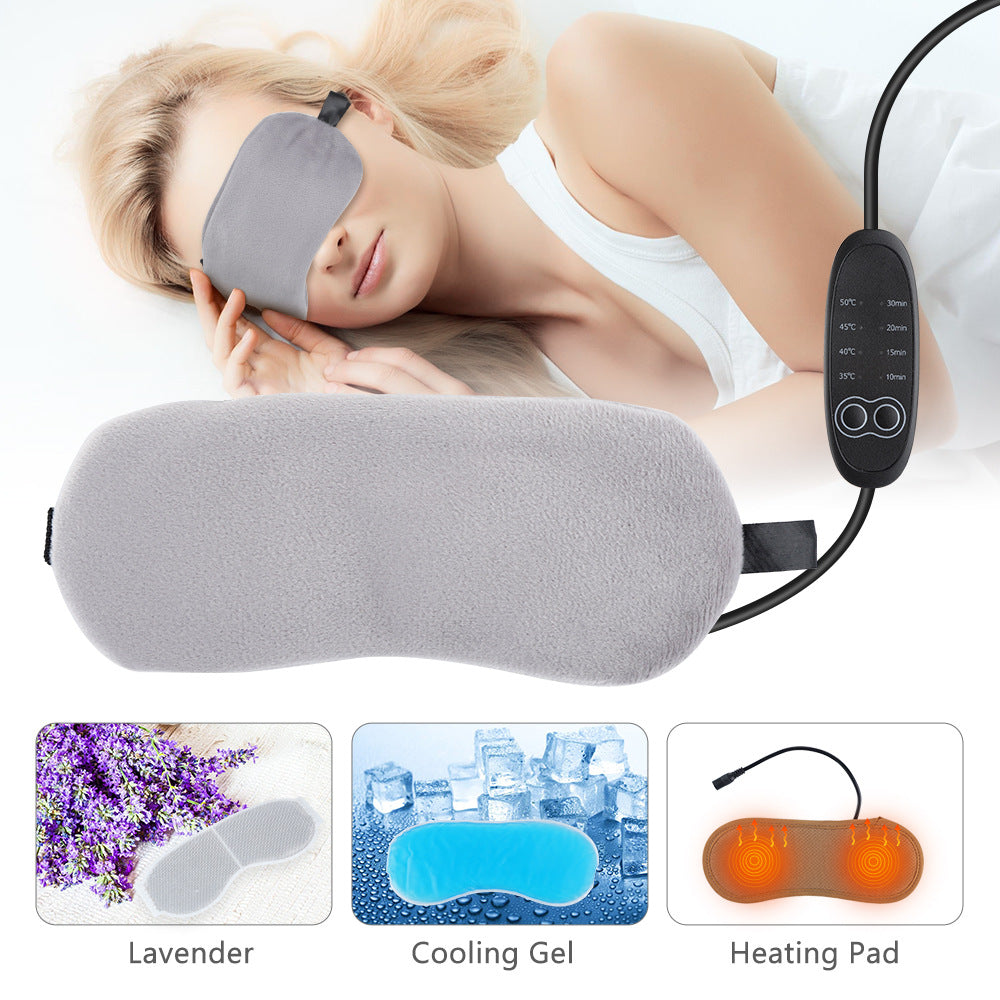 Lavender Steam Hot Compress Eye Mask USB Constant Temperature Cold And Hot Compress Shading Eye Mask - Korvel