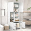 Elegant 4-Door Bathroom Storage Cabinet with Adjustable Shelves