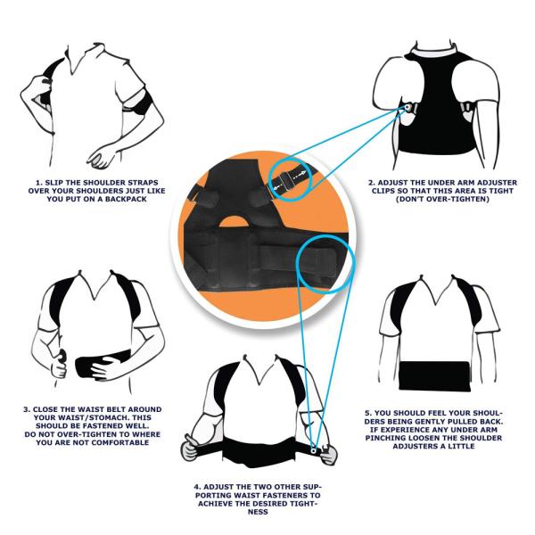 US-Posture-Corrector-Support-Magnetic-Back-Shoulder-Brace-Beltr-Men-Women SFC - Korvel