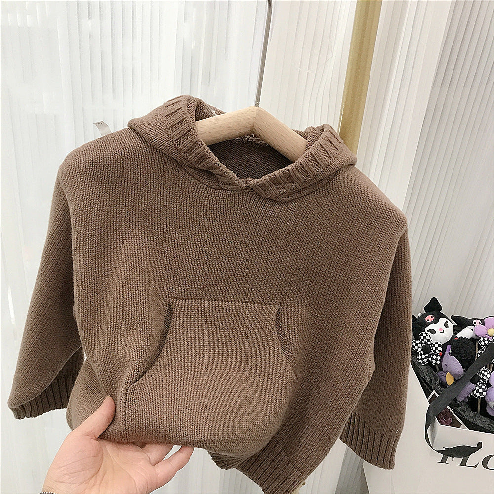 Children's standing collar cotton jacket vest winter loose vest for boys and girls camisole medium and small children's sweater - Korvel