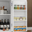 Kitchen island rolling trolley cart with 1 drawer & 2 doors with storage racks & Adjustable Shelves & towel rack - Korvel