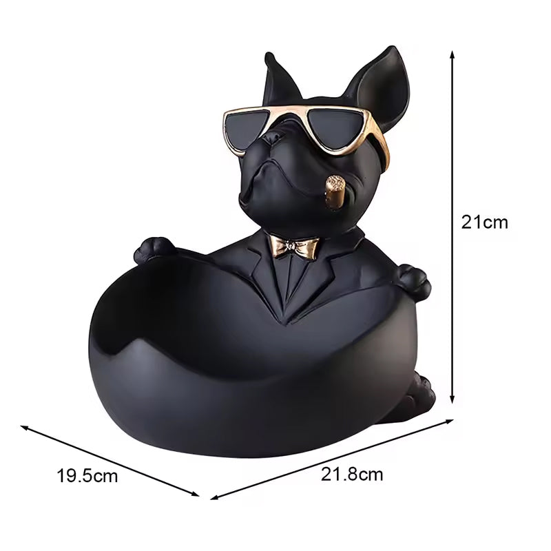 Cute French Bulldog Resin Figurine, Perfect for Table Decoration - Korvel