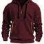 Half zip hoodie hooded sweatshirt with multiple pockets zipper pullover for men's sports and casual sweatshirt for men - Korvel