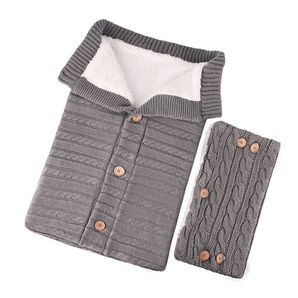 Infant Baby  Swaddle Sleeping Bag Cute Soft Sleep Sack Stroller Wrap+Stroller Gloves - Korvel