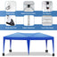 10'x20 'folding canopy with 6 detachable side walls outdoor activity shelters UPF 50+terrace portable tent (blue) - Korvel