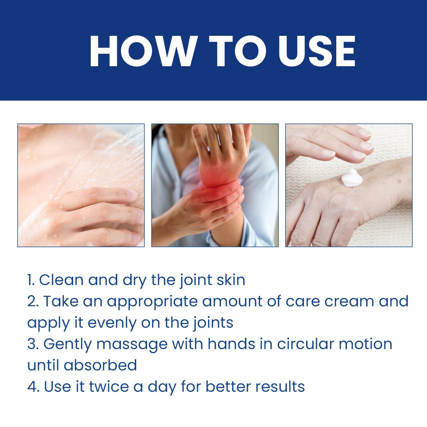 Various Vitamins Joint & Bone Care Cream, Wrist Leg Bend Joint Shoulder Neck Sinew Massage To Relieve Soreness Cream - Korvel
