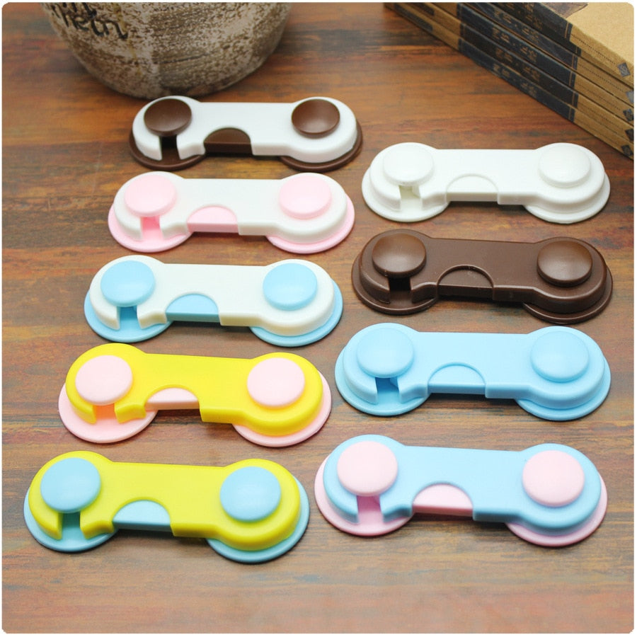 5pc/lot Plastic Cabinet Lock Child Safety Baby Protection From Children Safe Locks for Refrigerators Baby Security Drawer Latches - Korvel
