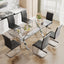 Dining table Modern tempered glass dining table 79 ''x39''x30 '' 1105 - Korvel