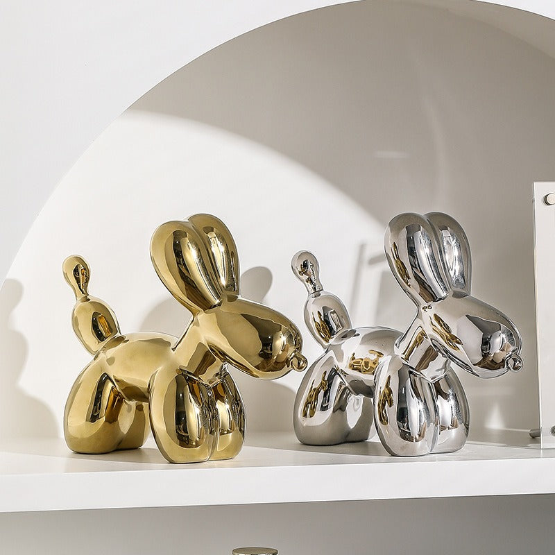 Figurine de chien ballon de luxe Nordic Light pour la décoration intérieure