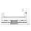 Cama plataforma tamaño twin Captain con almacenamiento en blanco