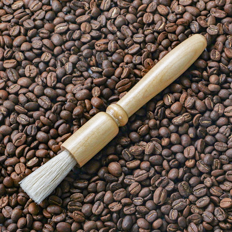 Cepillo de Limpieza para Molinillo de Café Premium - Madera Sólida y Pelo de Cerdo