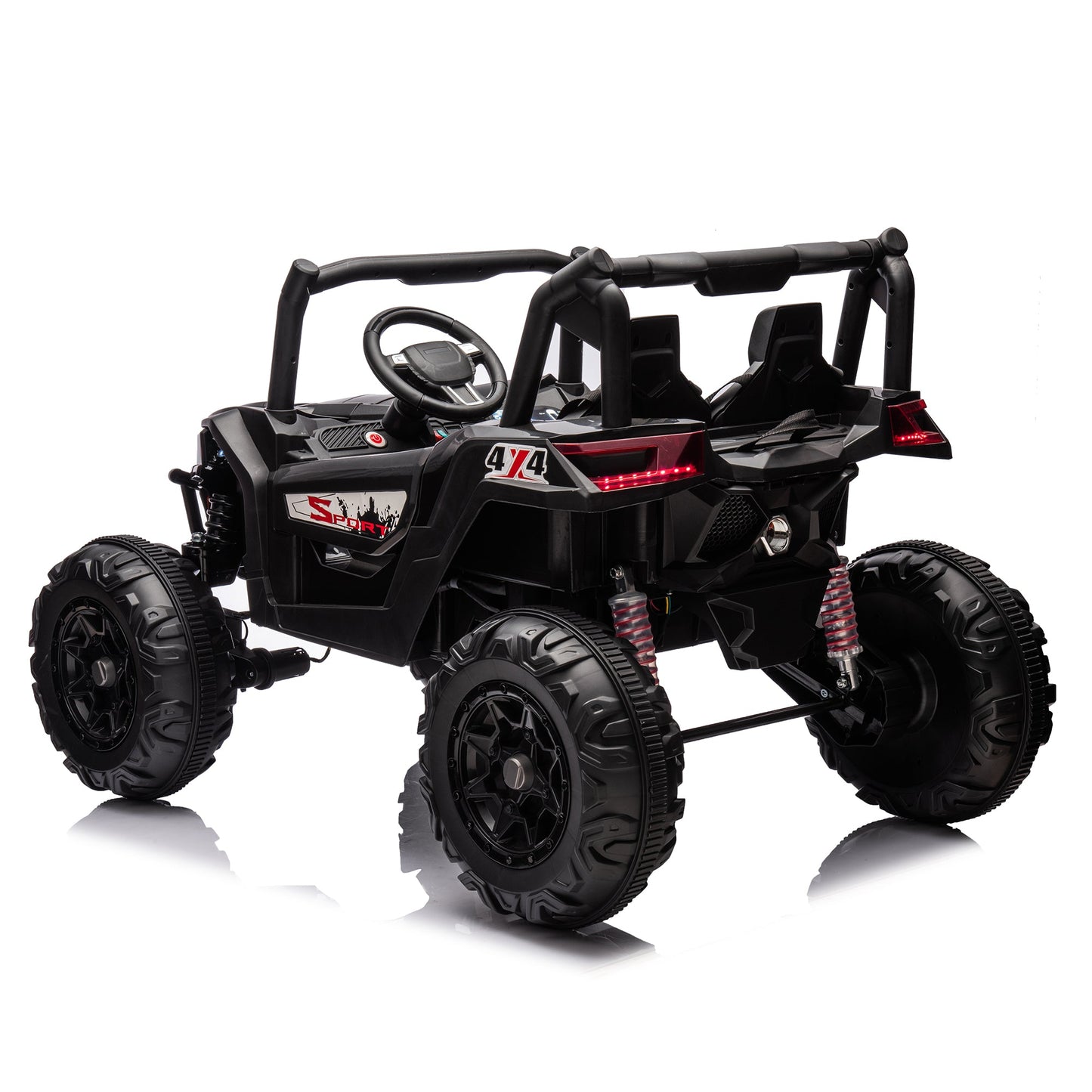 Side by Side 4x4 Ride on Off-Road Truck with Parent Remote Control, Battery Powered Electric Car w/High Low Speed - Korvel