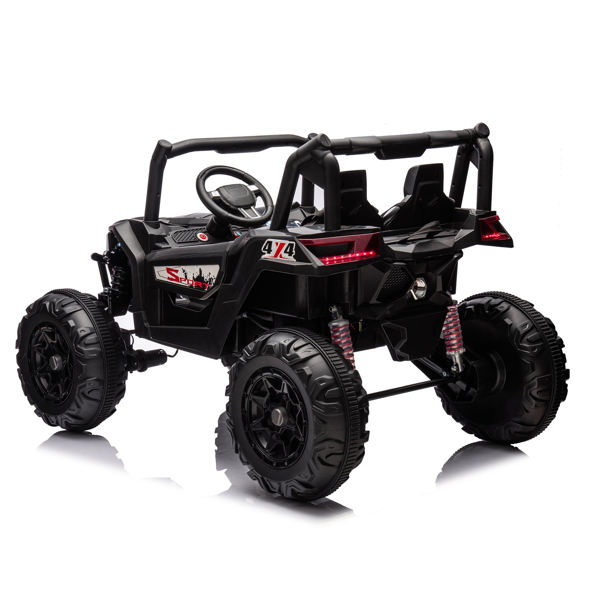 Side by Side 4x4 Ride on Off-Road Truck with Parent Remote Control, Battery Powered Electric Car w/High Low Speed - Korvel