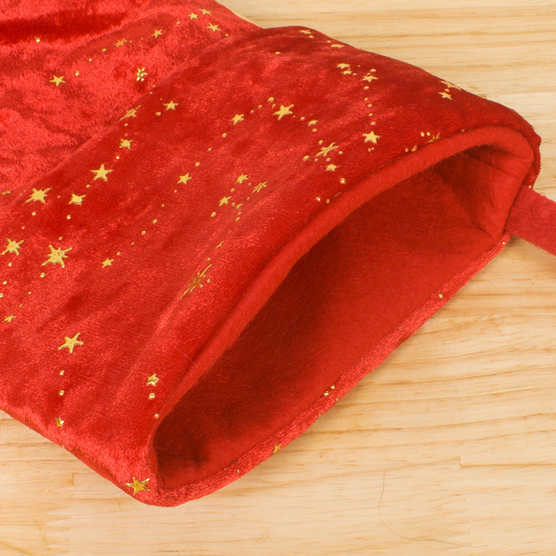 Christmas Gift Candy Bag Pendant Star Christmas Socks Christmas Socks Decoration - Korvel