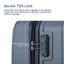 3 Piece Luggage Sets ABS Lightweight Suitcase with Two Hooks, Spinner Wheels, TSA Lock, (20/24/28) Gray - Korvel
