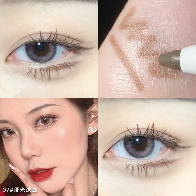1Pcs  Diamond Glitter Eyeshadow Liner Pencil Face Makeup Highlighter Long lasting Matte Pink Silkworm Champagne Gold Eyeliner Pen - Korvel