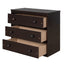 Low Study Full Loft Bed with Cabinet Shelves and Rolling Portable Desk Multiple Functions Bed- Espresso - Korvel