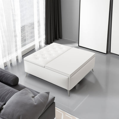 35-Inch Wide Upholstered Lift-Top Storage Bench