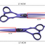 Professional Japan 440c 6 & 5.5 inch rainbow cut hair scissors set cutting shears thinning barber scissor hairdressing scissors - Korvel