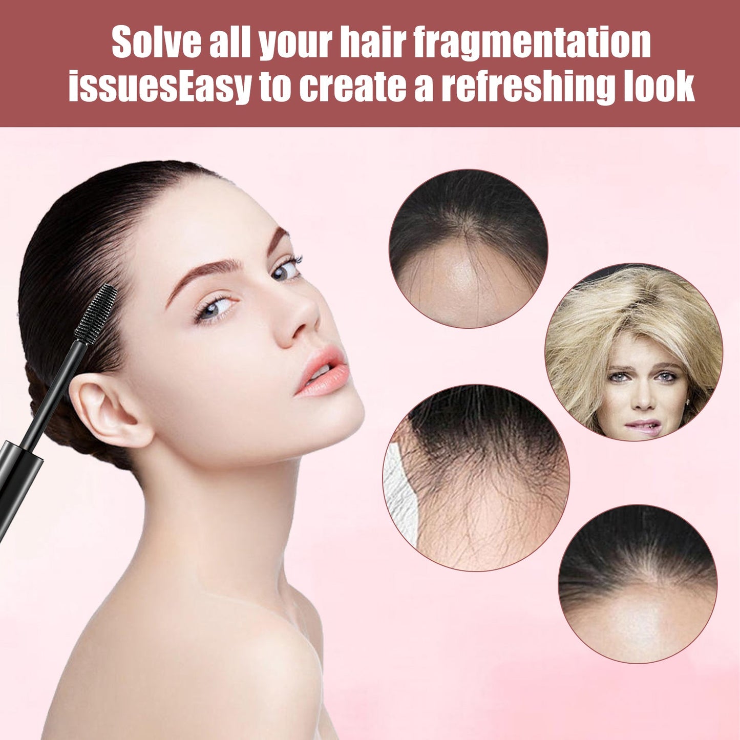 Hair Styling Sticks, Smooth Frizzy Natural Non-Greasy Hair Permanent Styling Broken Hair Finishing Cream - Korvel