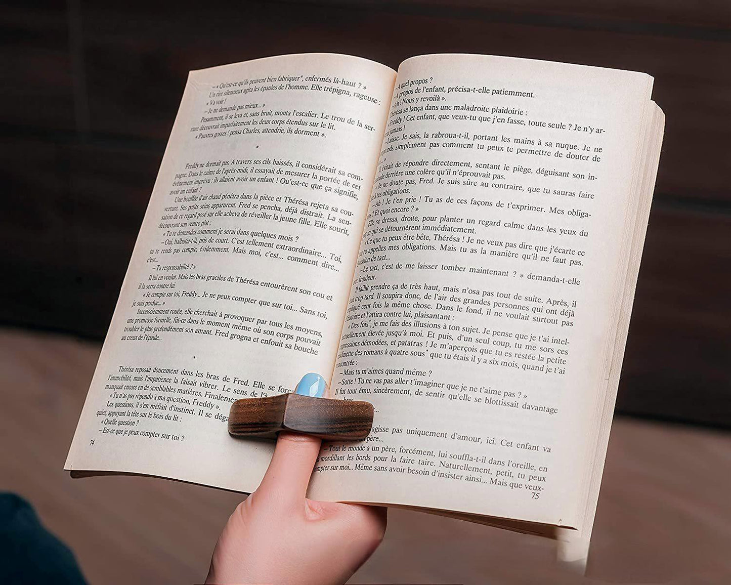 Portable Thumb Book Page Clip Lazy One Hand Reading Bookmark - Korvel