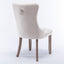 Nikki Collection Modern High-end Tufted Solid Wood Contemporary Velvet Upholstered Dining Chair 2-Pcs SetBeige - Korvel